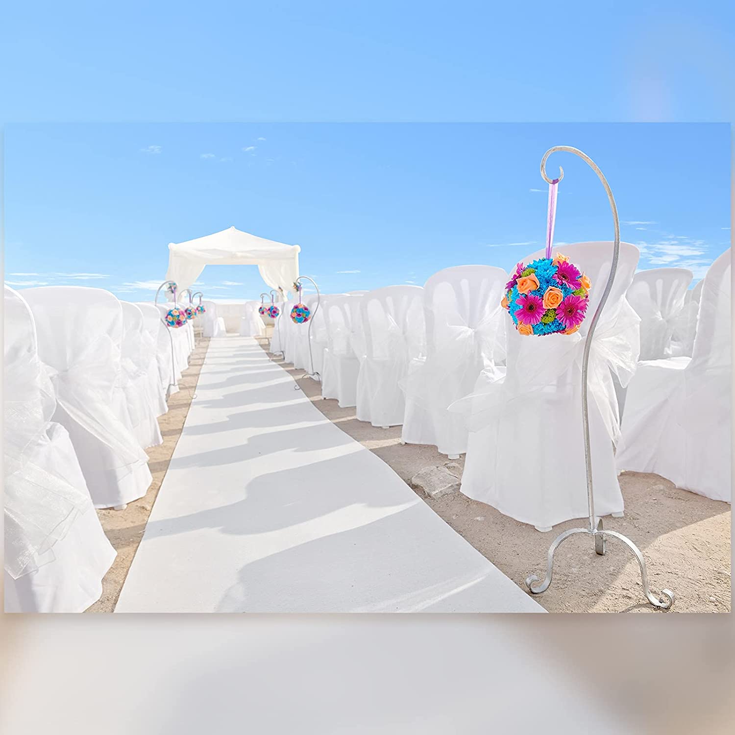 Aisle Runner White - Alfombra Blanca para Bodas, Antideslizante, para