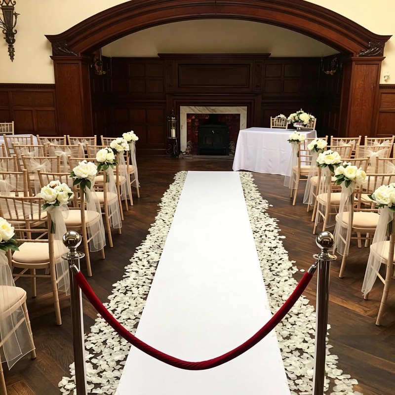Aisle Runner White - Alfombra Blanca para Pasillo, Ideal para