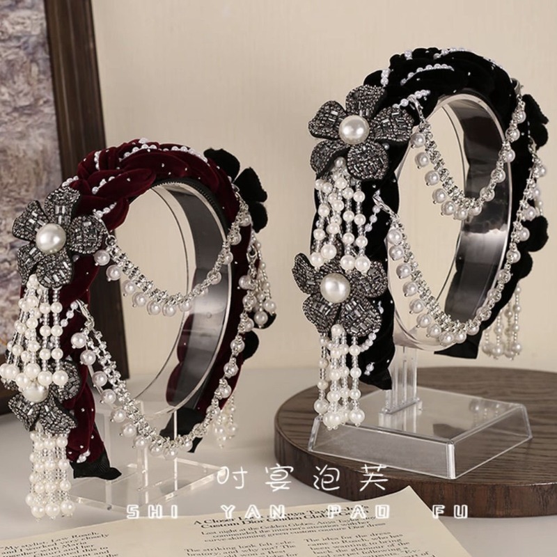 Good Floral & Wedding Decor Supply Photos - Diadema de terciopelo floral étnica con