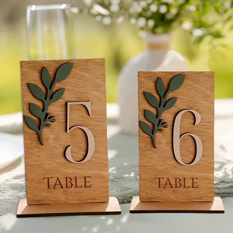 Wedding Ceremony Supply - 10 letreros de madera con números