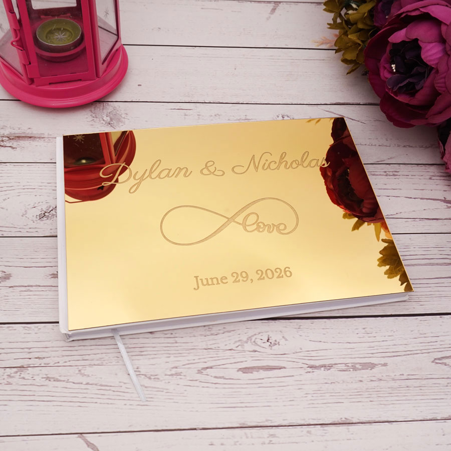 Personalized Guest Book - Libro de boda personalizado con tapa