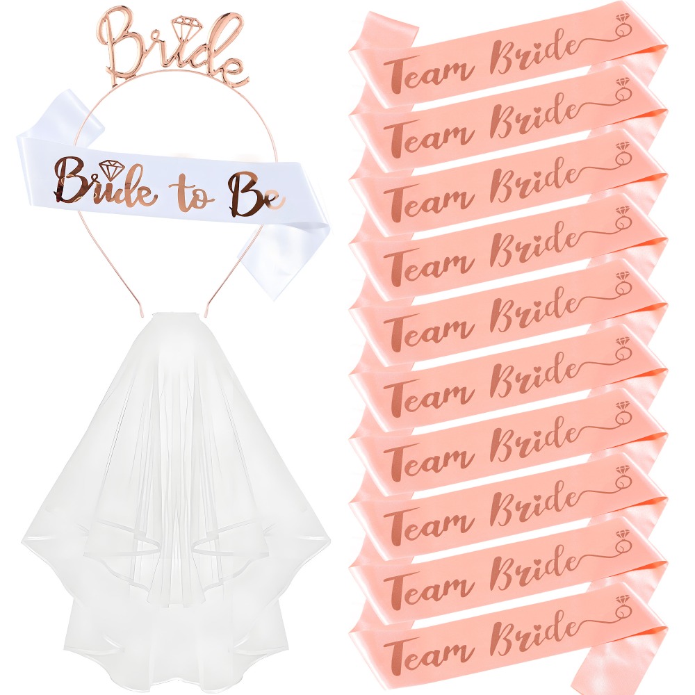 Bride Tribe Sash - Set de 13 Piezas para Despedida