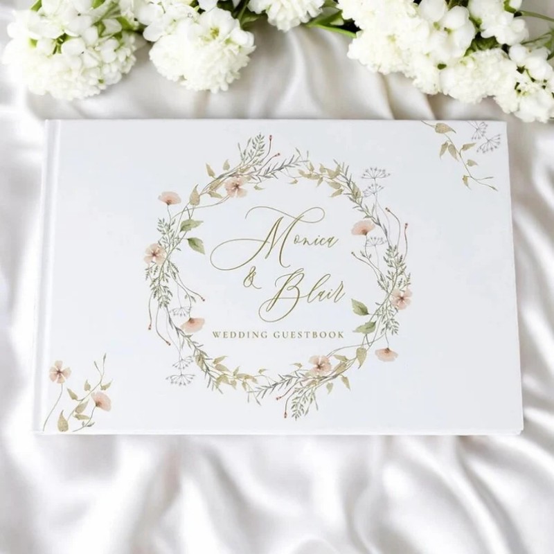 Personalized Guest Book - Libro de invitados de boda personalizado