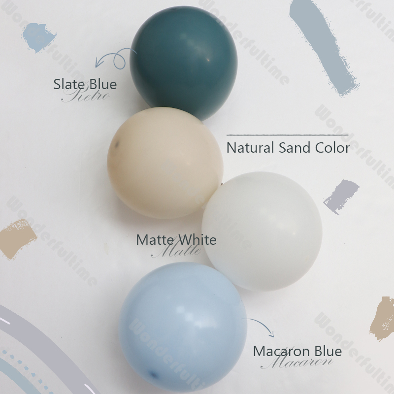 Confetti Balloon Set - Globos azules de 5/10/12/18 pulgadas, decoraciones