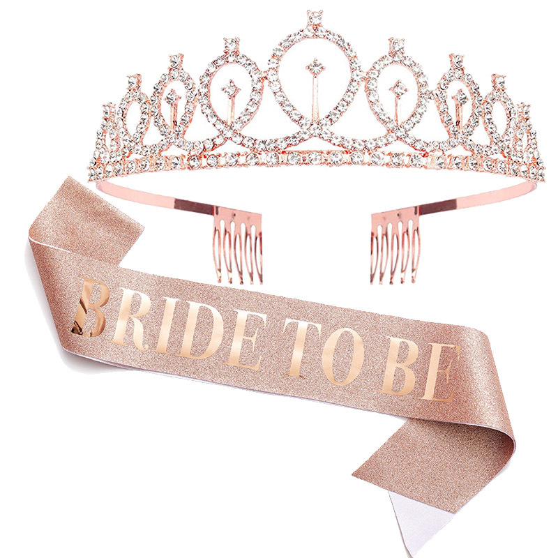 Bride Tribe Sash - 1 Juego de corona de satén