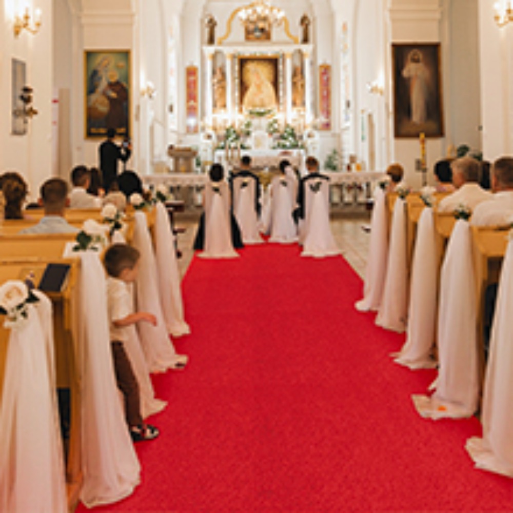 Aisle Runner White - Alfombra Elegante para Pasillo de Boda,
