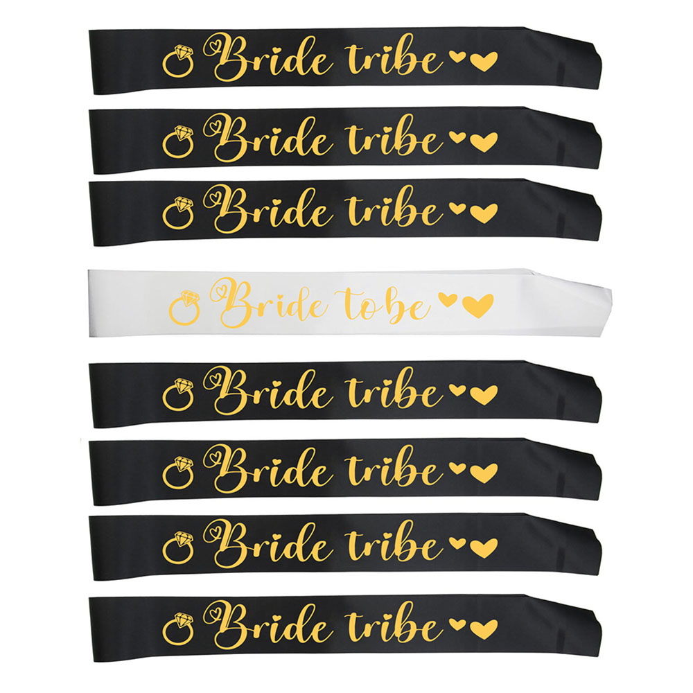 Bride Tribe Sash - 8 unids/set Bride To Be Sash