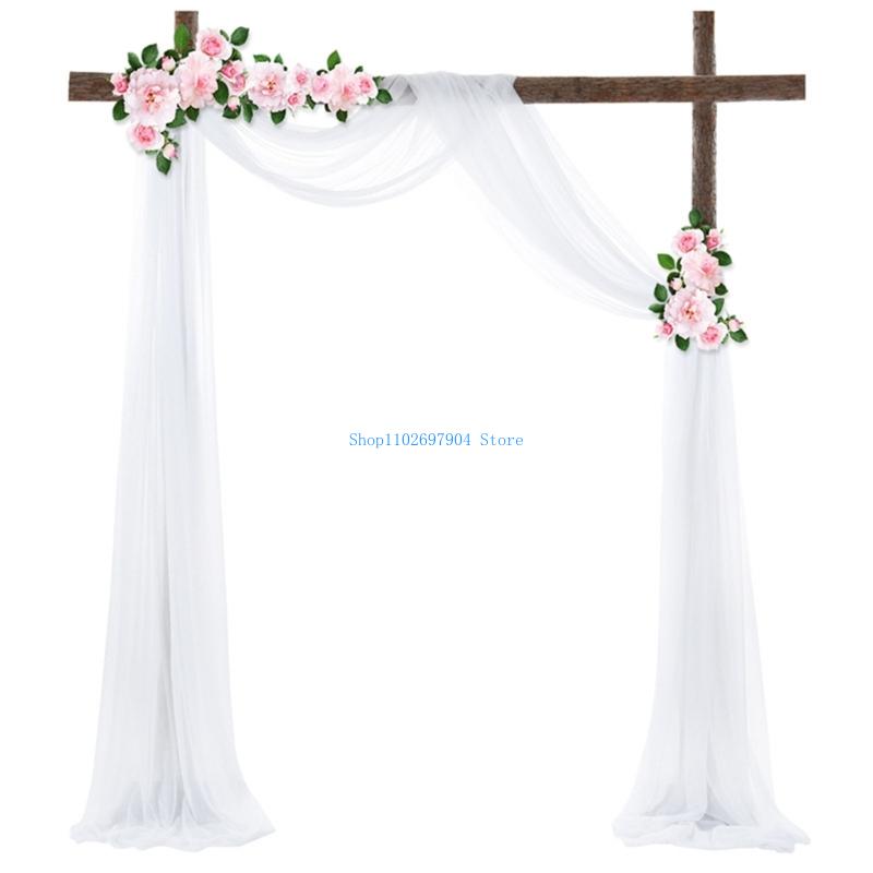 N7YF Romance perlas gasa telón - Wedding Backdrop Curtain reseña y precio