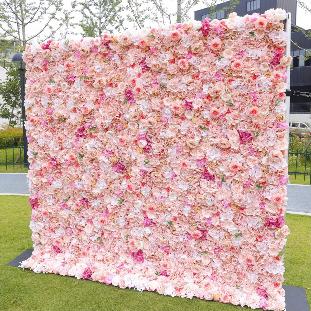 Uflower Rosa Rosa Hortensia 5D - Wedding Backdrop Curtain reseña y precio