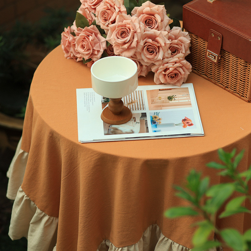 Mantel rústico con volantes de - Wedding Ceremony Supply reseña y precio