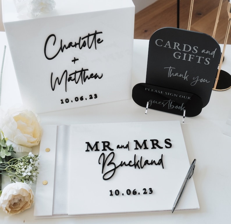 Caja de Cartulina Blanca para  - Personalized Guest Book reseña y precio