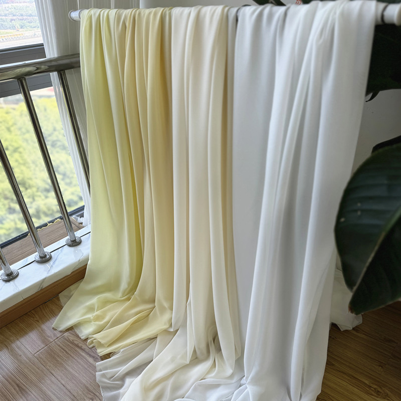 Georgette-tela de gasa blanca  - Wedding Backdrop Curtain reseña y precio