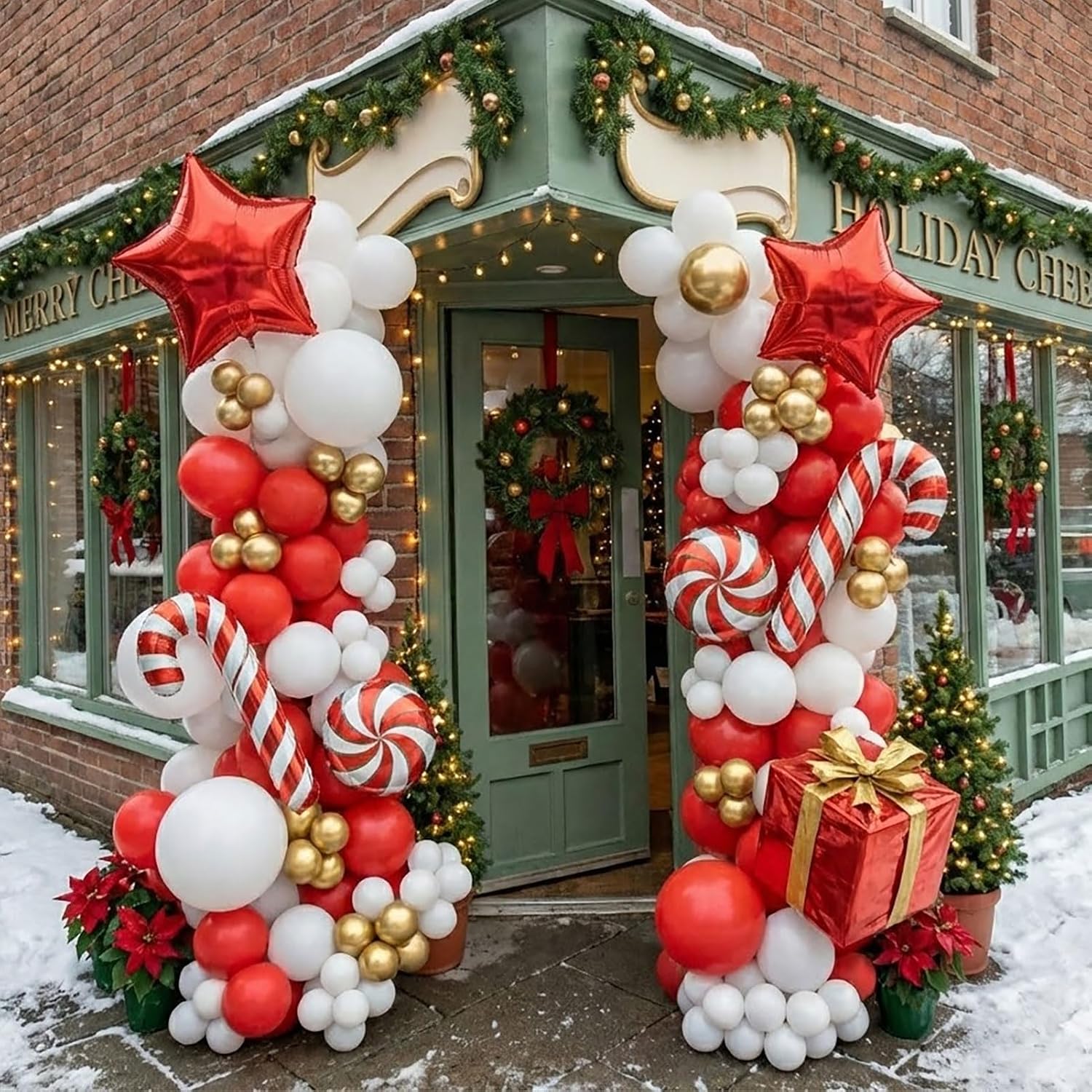 Kit de arco de globos navideño - Wedding Balloon Arch reseña y precio