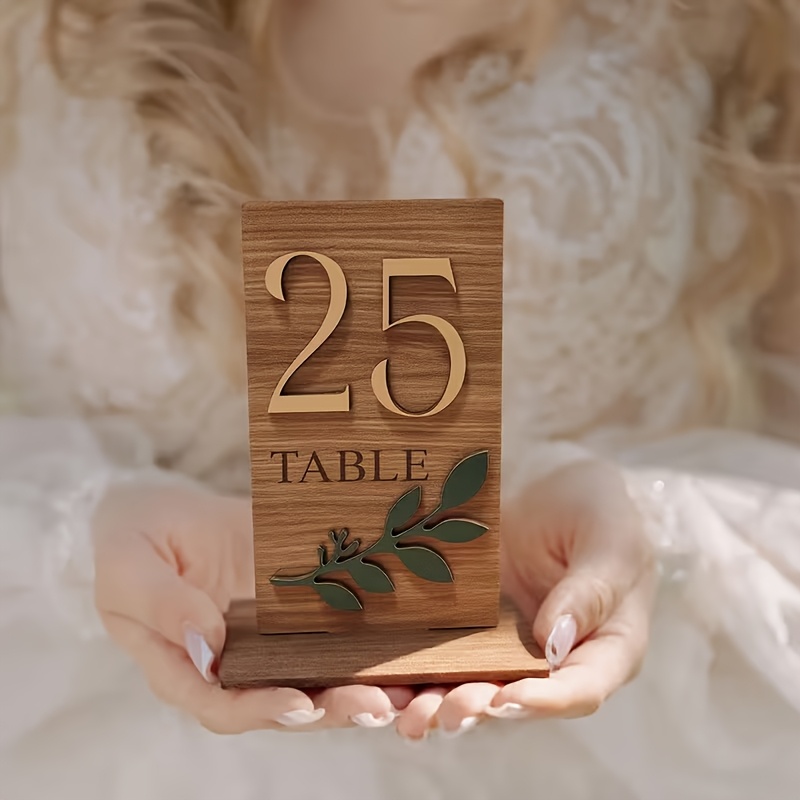 10 letreros de madera con núme - Wedding Ceremony Supply reseña y precio