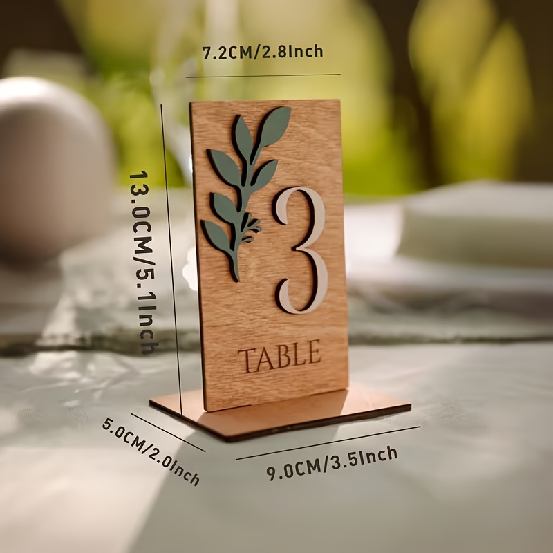 10 letreros de madera con núme - Wedding Ceremony Supply reseña y precio