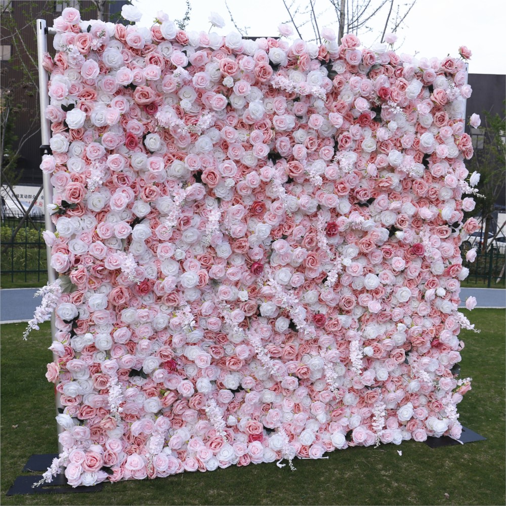 Uflower 5D Rosa Blanca de Tela - Wedding Backdrop Curtain reseña y precio