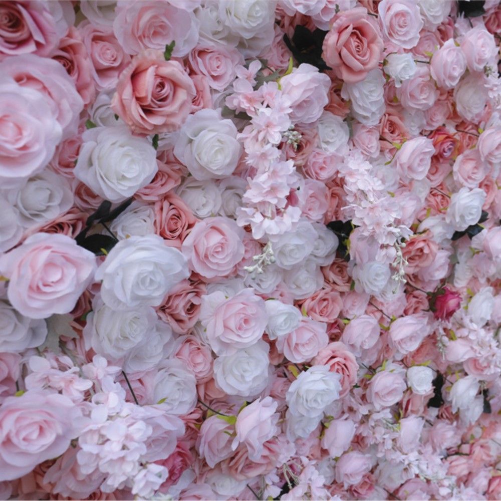 Uflower 5D Rosa Blanca de Tela - Wedding Backdrop Curtain reseña y precio