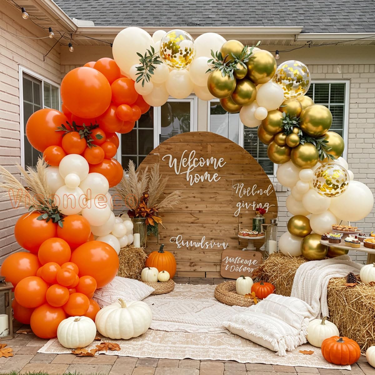 Kit de arco de globos naranjas - Wedding Balloon Arch reseña y precio