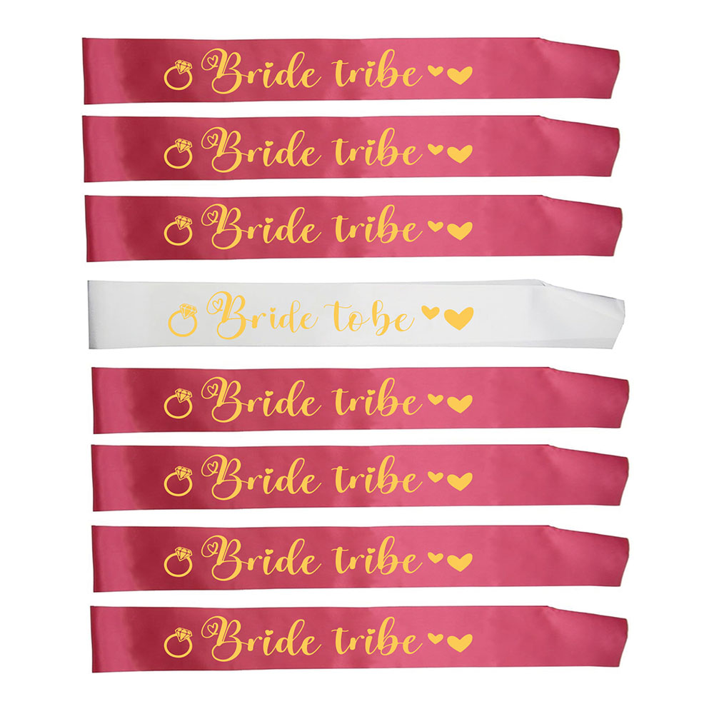 8 unids/set Bride To Be Sash T - Bride Tribe Sash reseña y precio